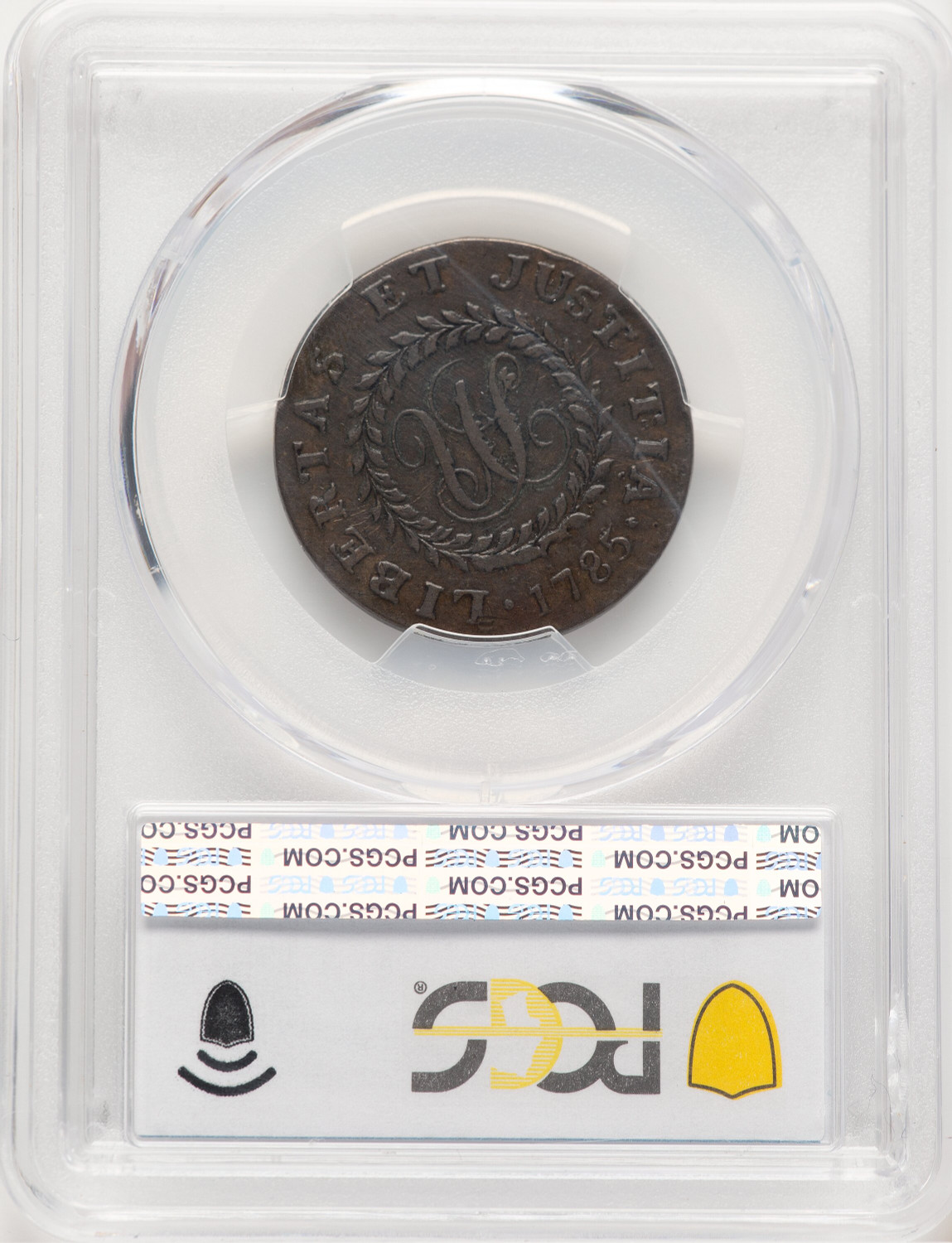 1785 Nova Constellatio Copper Pointed Rays Large Date BN Colonials PCGS XF40. Second Image