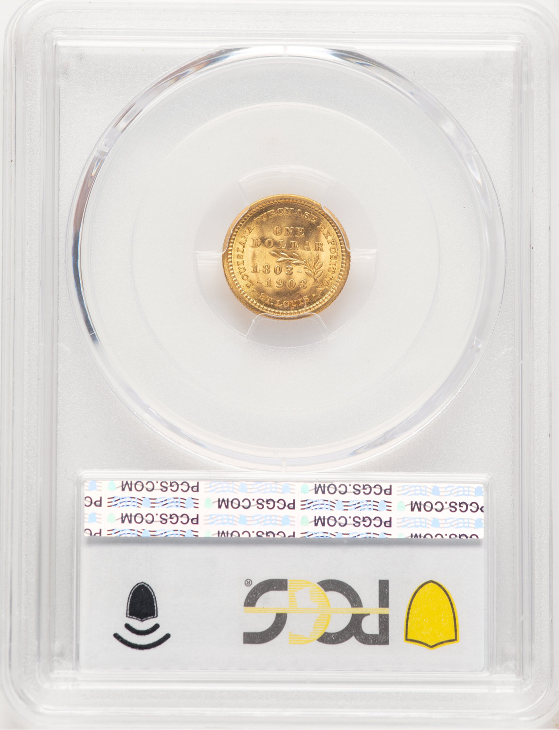 1903 G$1 JEFF Blue Gradient Commemorative Gold PCGS MS67. Second Image