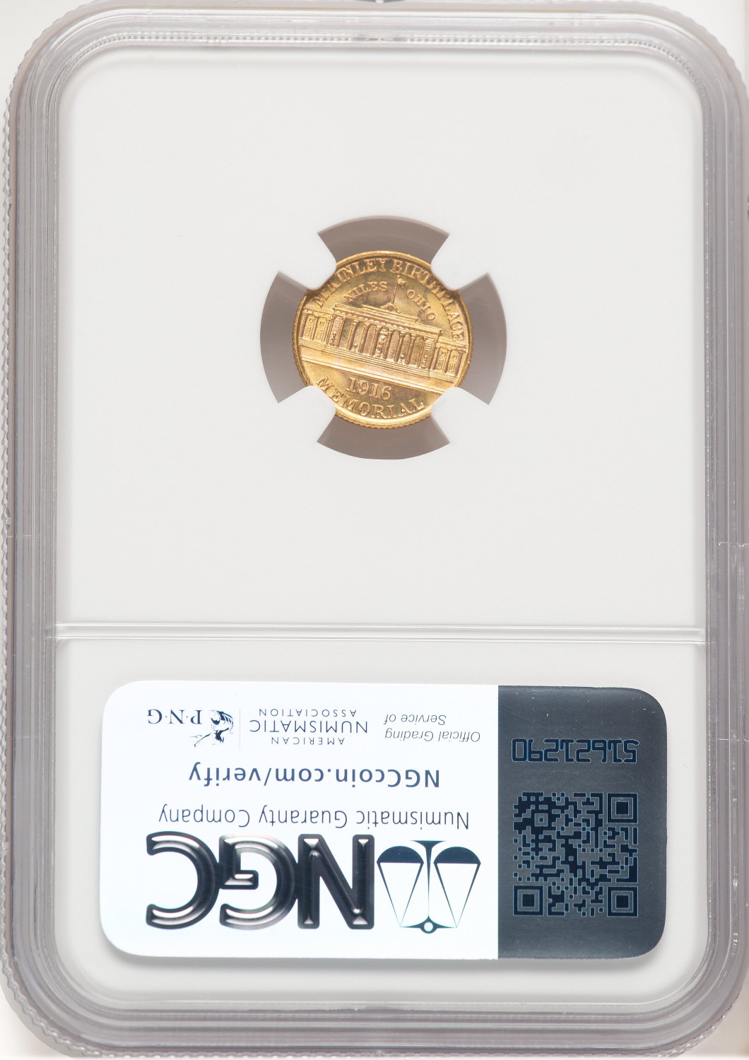 1916 G$1 McKinley Commemorative Gold NGC MS66 (778548001). Second Image