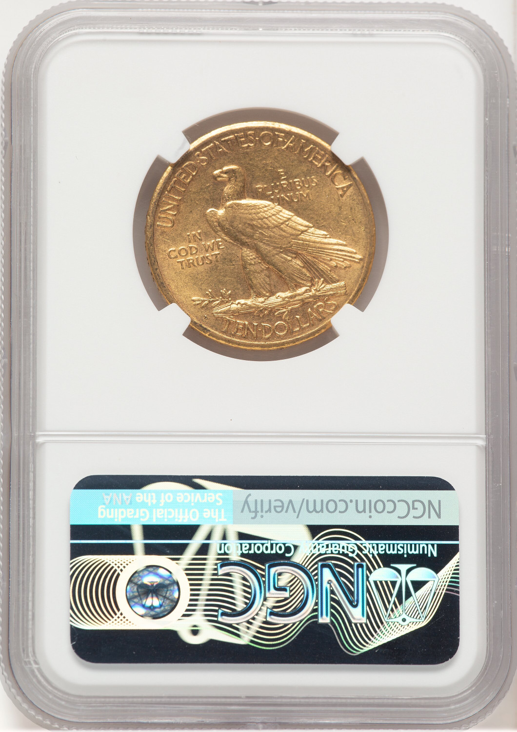 1911-D $10 Indian Eagle NGC AU55 (778979008). Second Image