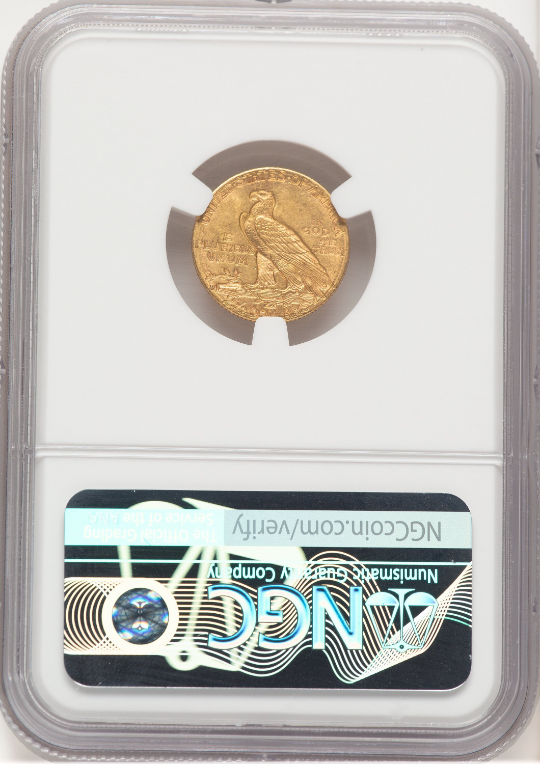 1914-D $2.50 Indian Quarter Eagle NGC MS61 (779282011). Second Image