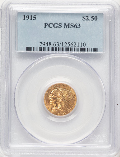 1915 $2.50 Indian Quarter Eagle PCGS MS63 (778897011). Third Image