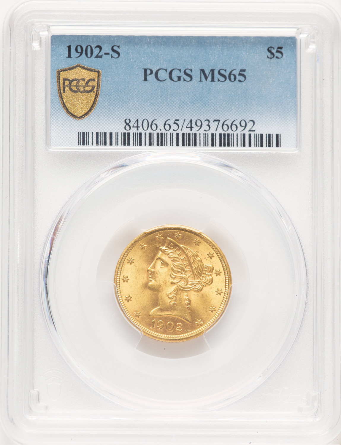 1902-S $5 Liberty Half Eagle PCGS MS65