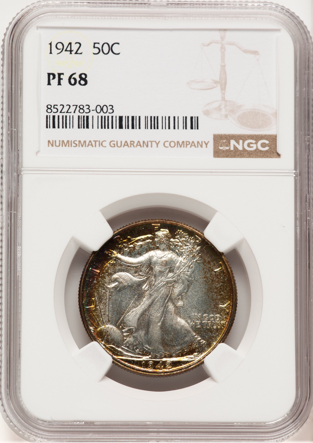1942 50C Proof Walking Liberty Half Dollar NGC PR68 (775897004)