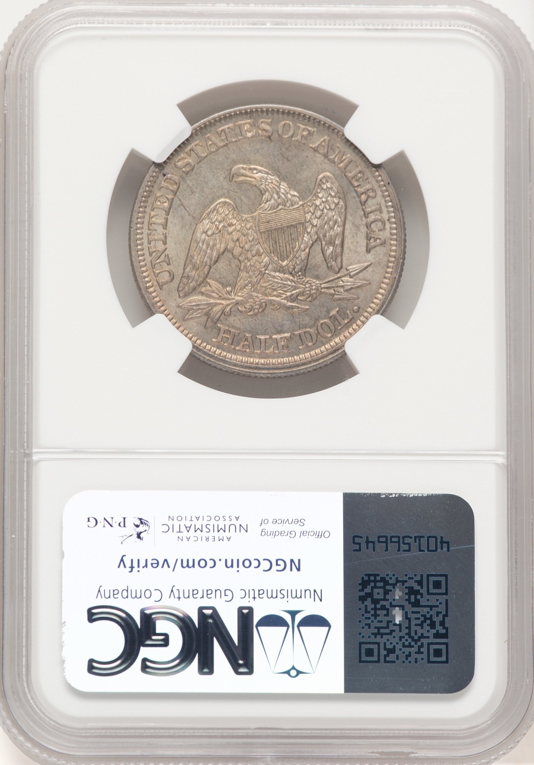 1854 50C Arrows Seated Half Dollar NGC MS65 (776350028). Second Image