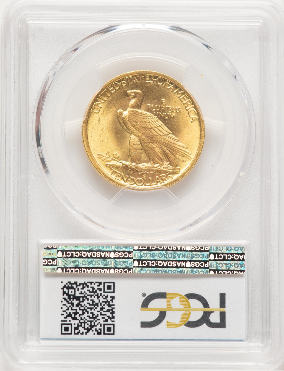 1907 $10 No Motto Indian Eagle PCGS MS65. Second Image
