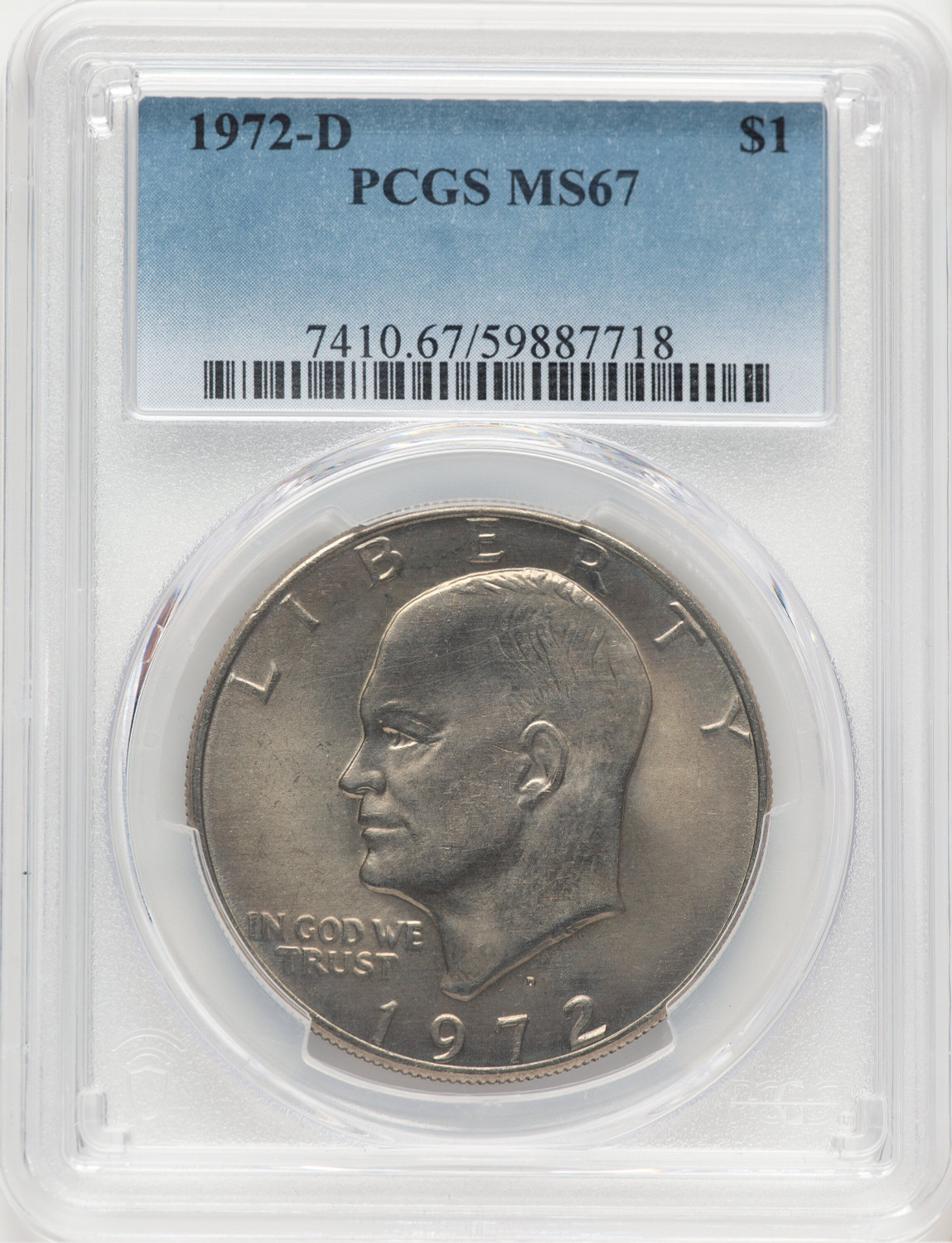 1972-D $1 Eisenhower Dollar PCGS MS67