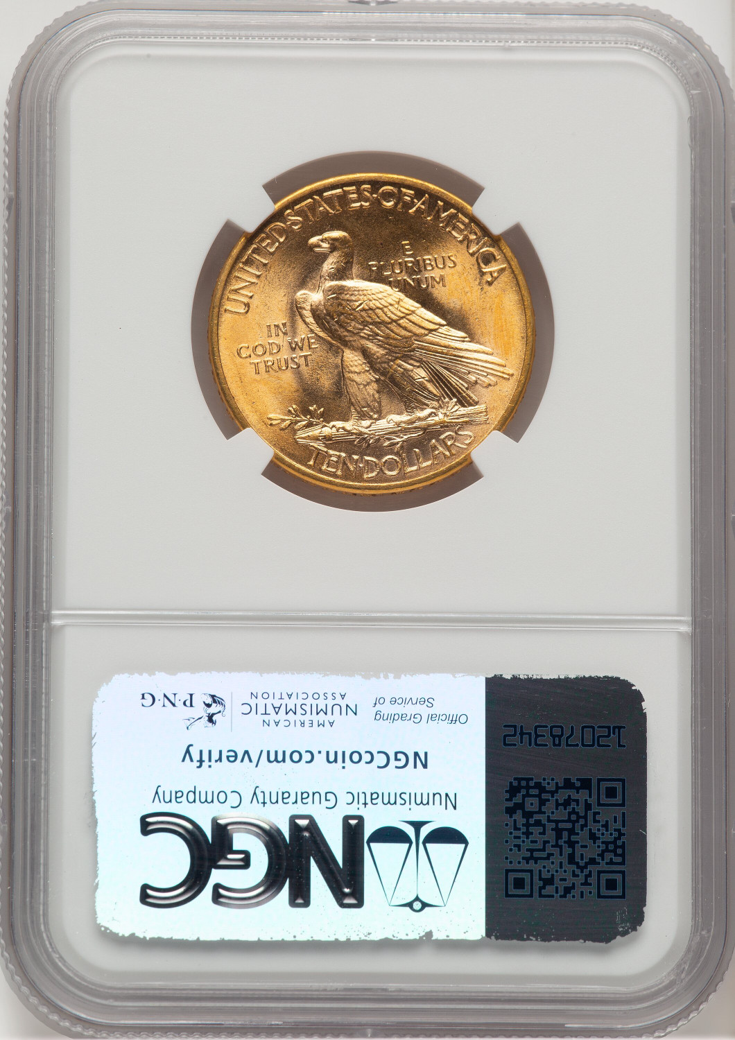 1915 $10 Indian Eagle NGC MS64 (521316041). Second image.