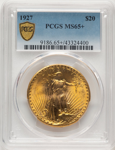 1927 $20 Saint-Gaudens Double Eagle PCGS MS65+ (521339127). Third image.
