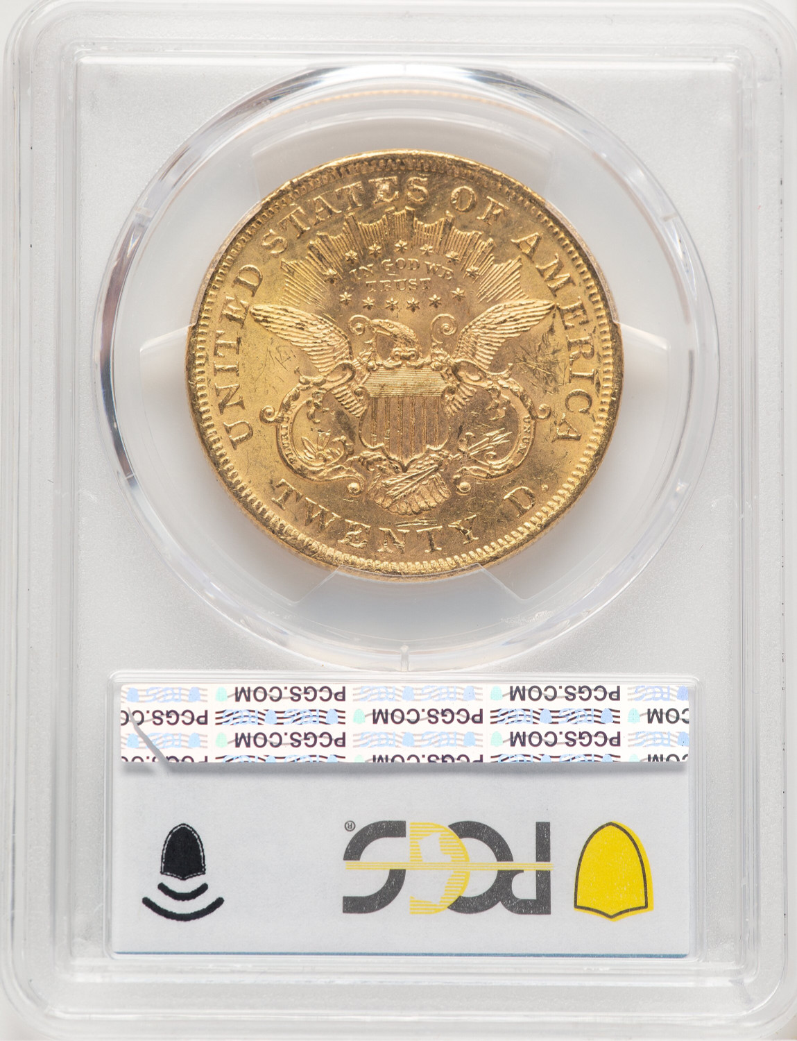 1873 $20 OPEN 3 Liberty Double Eagle PCGS MS63+. Second Image