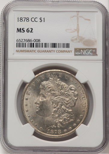 1878-CC Morgan Dollar NGC MS62 (778392075). Third Image