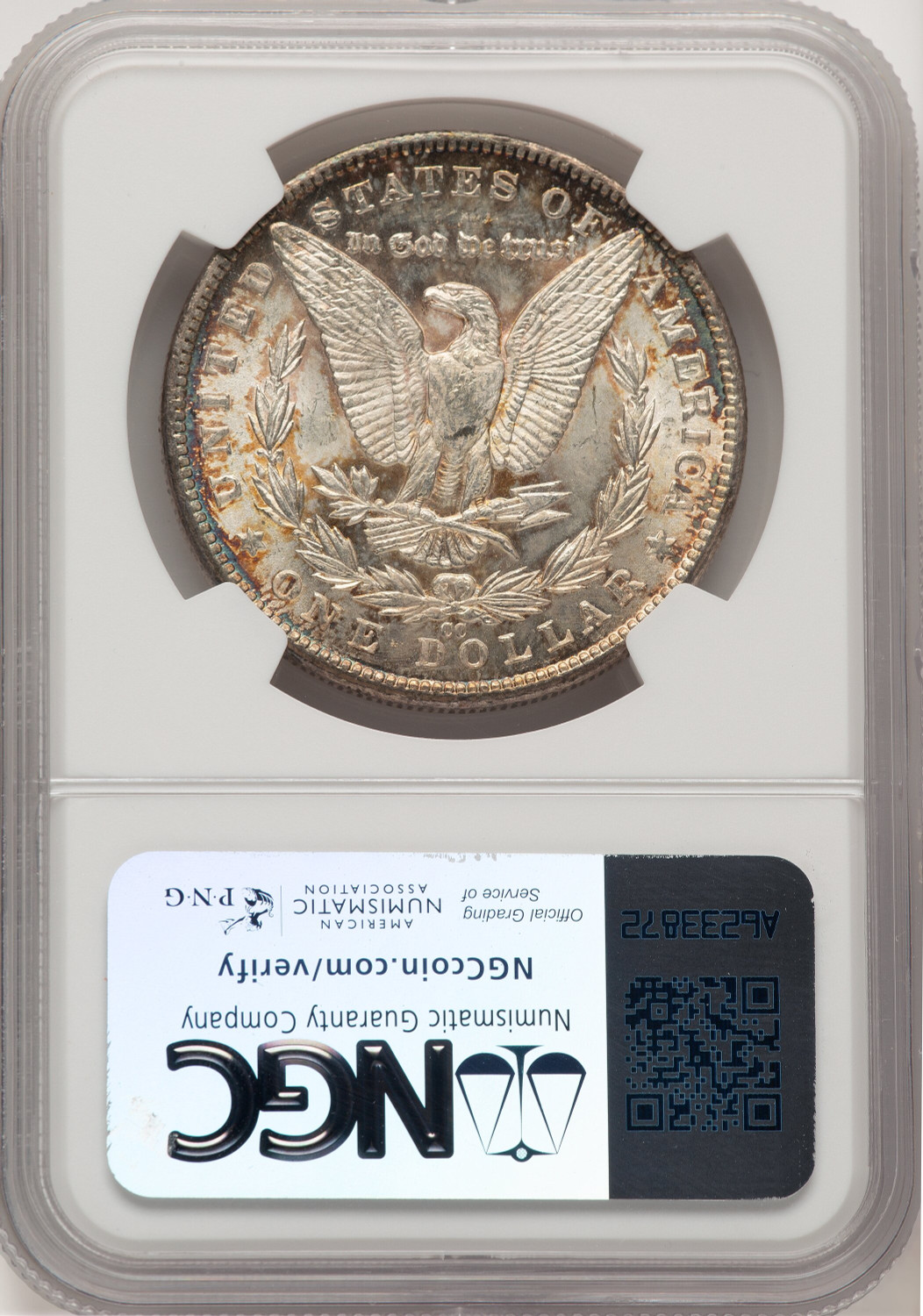 1890-CC Morgan Dollar NGC MS61 (778223031). Second Image