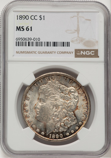 1890-CC Morgan Dollar NGC MS61 (778223031). Third Image