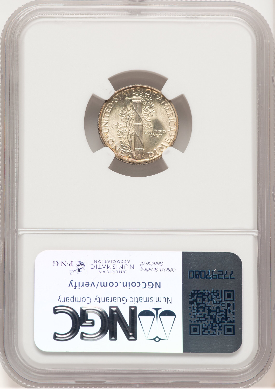 1931-D 10C FB Mercury Dime NGC MS66. Second Image
