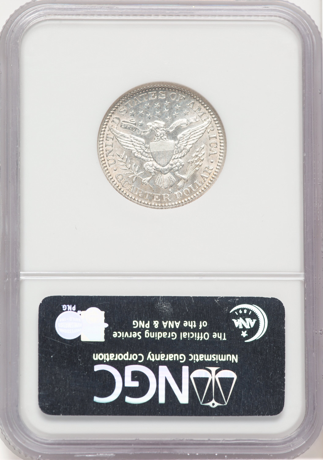 1901-S 25C Barber Quarter NGC AU58. Second image.