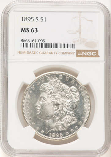 1895-S Morgan Dollar NGC MS63. Third image.