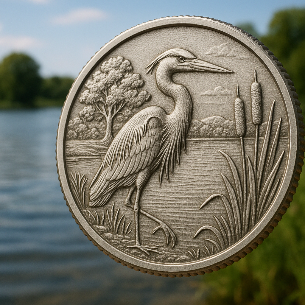 Close-up of rare commemorative coin highlighting its unique design and craftsmanship.