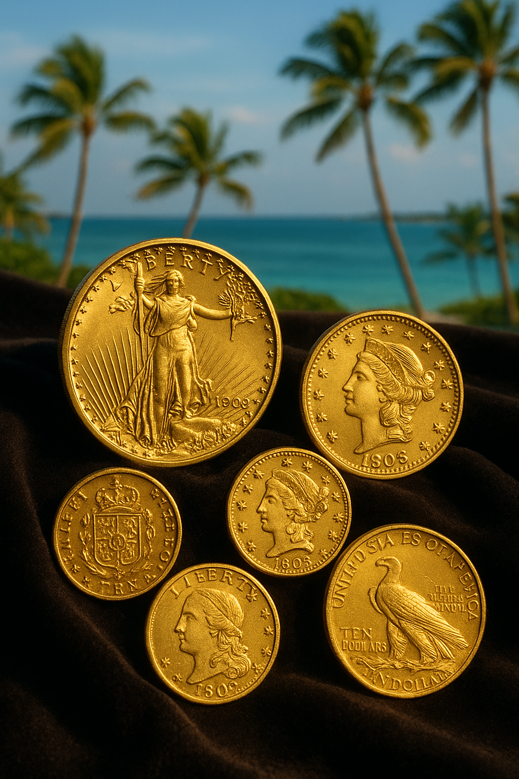 Showcase of exceptional rare gold coins available at Palm Beach County's premier numismatic shop.