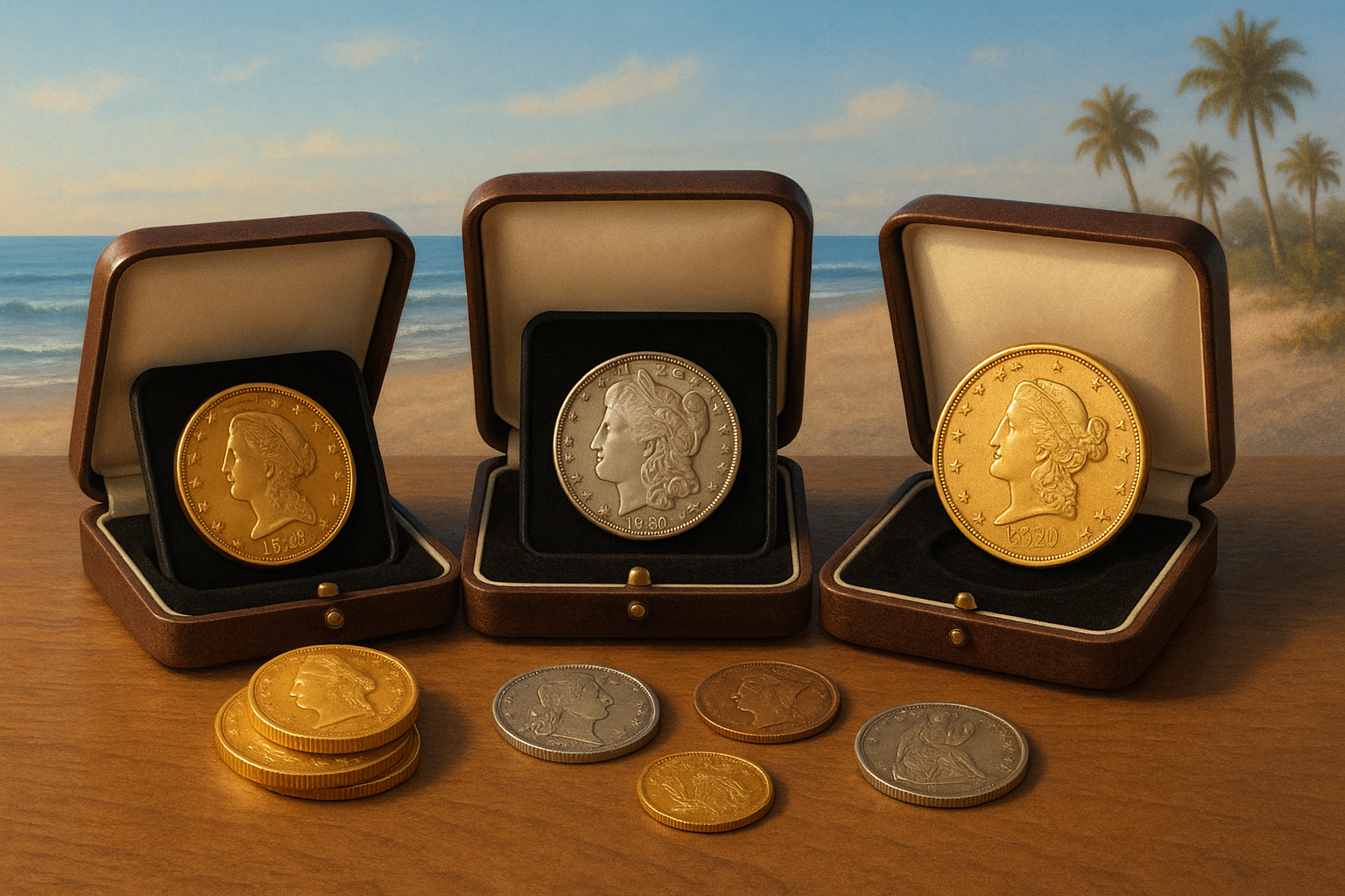 Call-to-action button inviting visitors to explore the extensive collection of rare coins available at Bay County's premier coin shop.