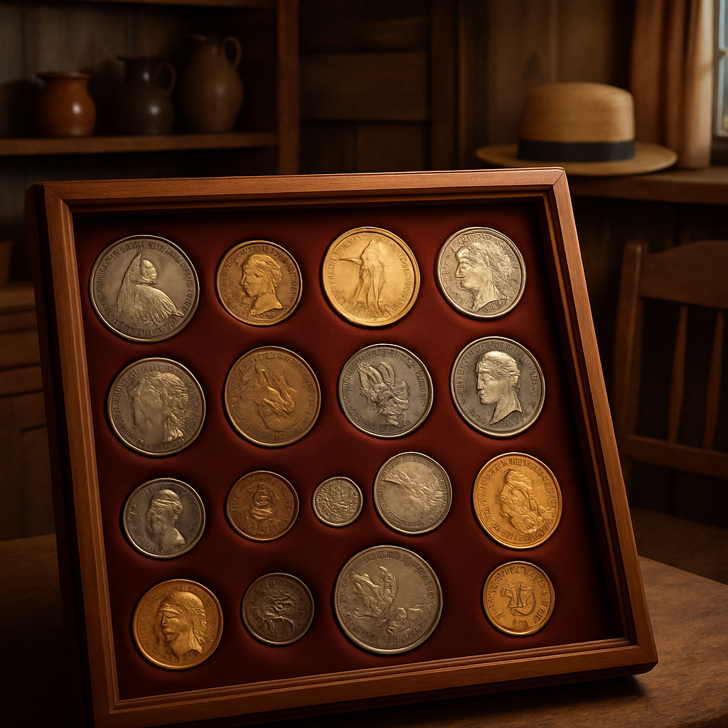 Showcase of a diverse collection of rare and valuable coins at Holmes County's trusted coin shop.