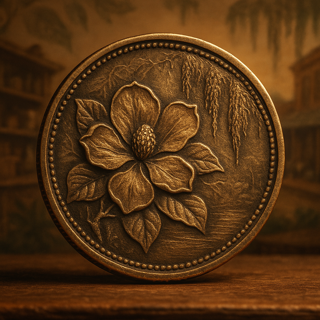 Close-up of a rare, historic coin showcasing intricate details and craftsmanship.