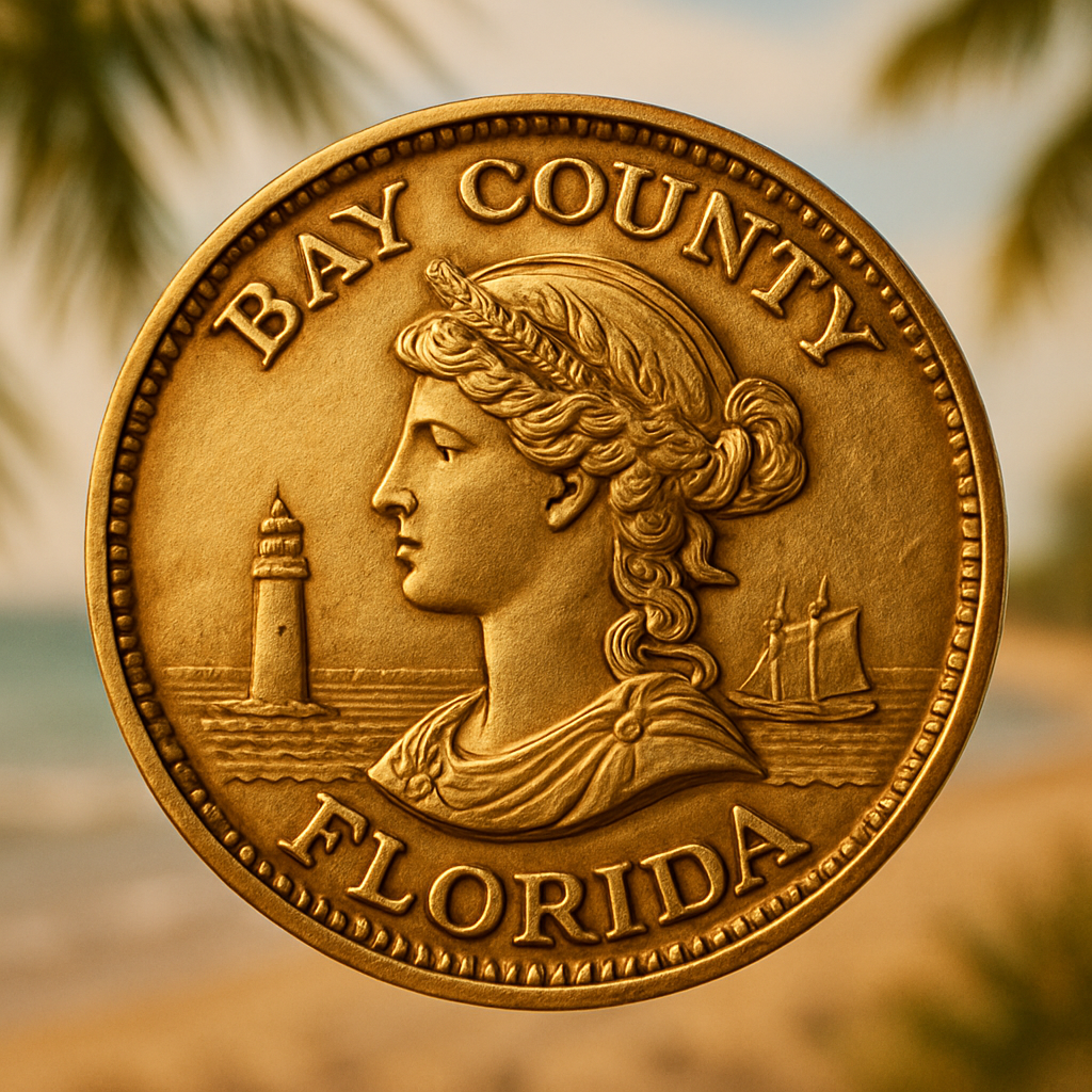 Close-up of a rare vintage gold coin showcasing intricate details and craftsmanship