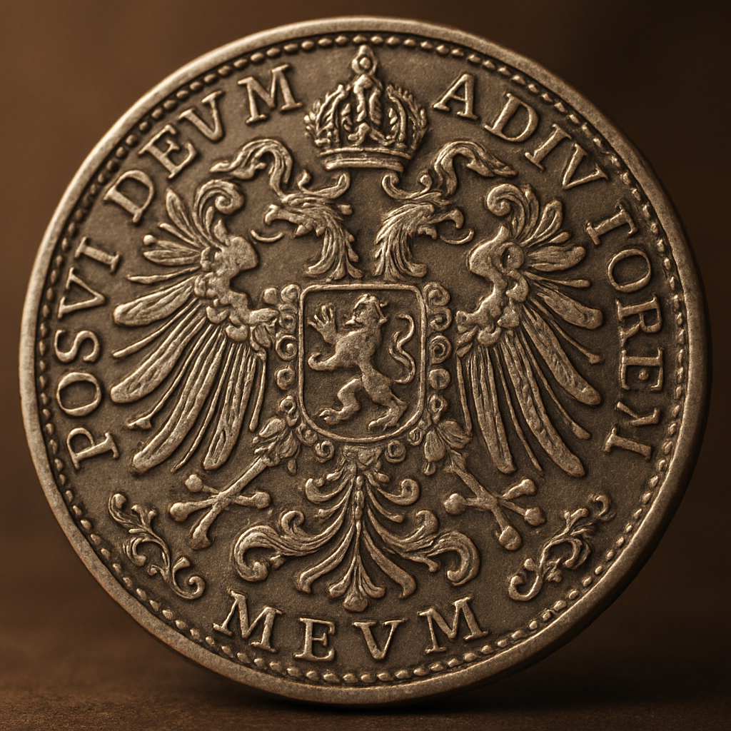 Close-up of a rare historic coin with intricate details, showcasing the beauty of collectible currency.
