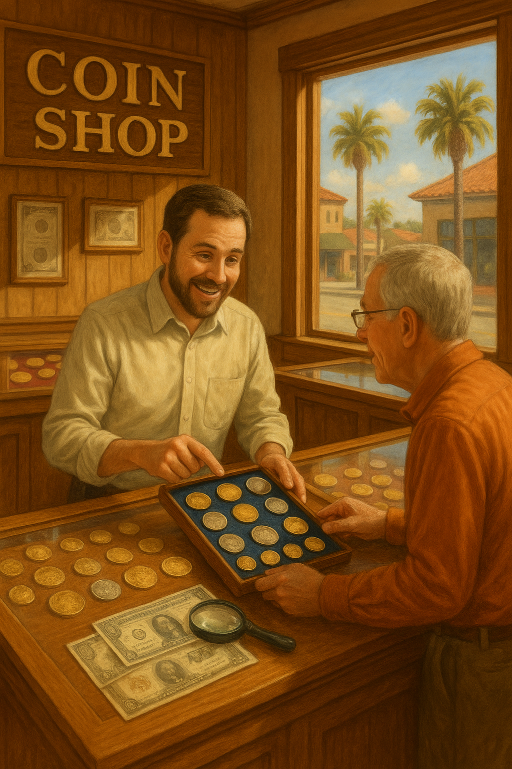 Friendly staff providing personalized appraisal and consultation services in Hardee County Rare Coins shop.