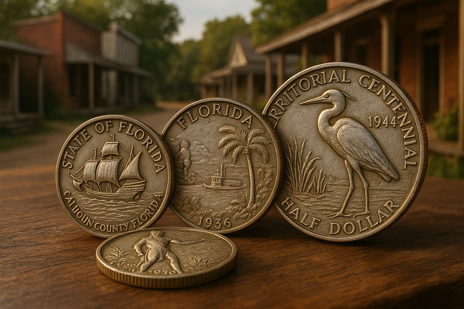Display of unique Florida state coins highlighting their rarity and collectible value