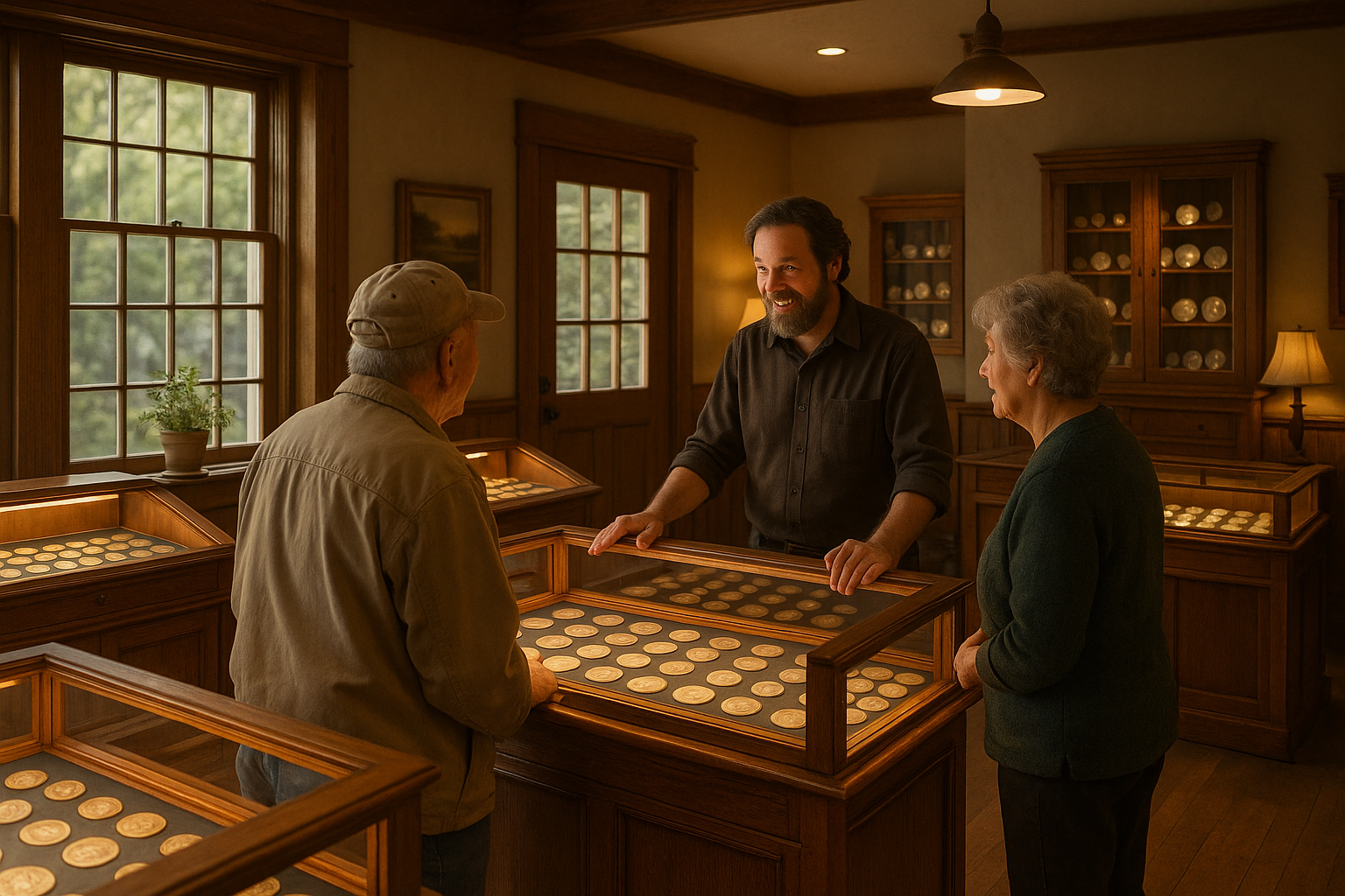 Inviting interior view of Holmes County’s coin shop featuring elegant displays and knowledgeable staff