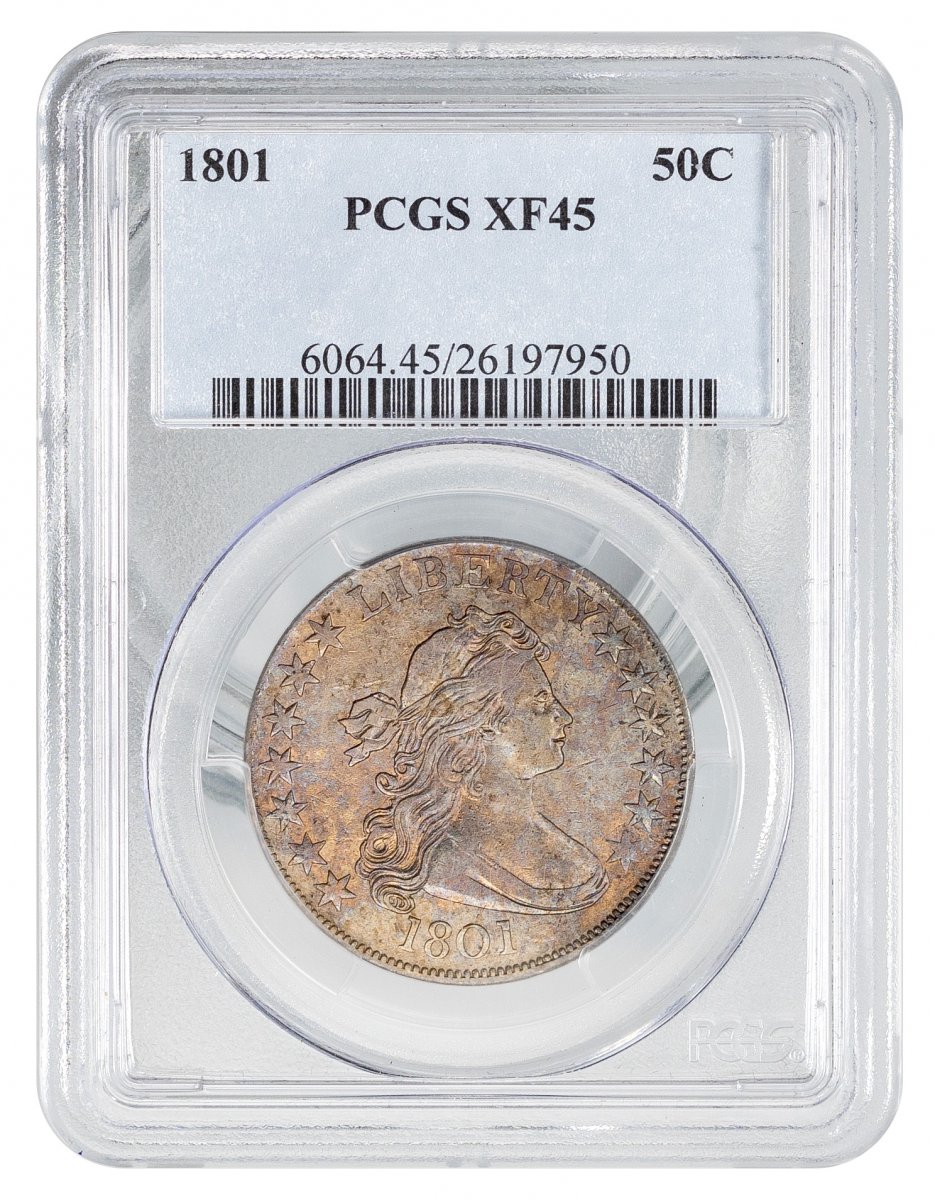 1801-Draped Bust Half Dollar - Type 2 Large Eagle