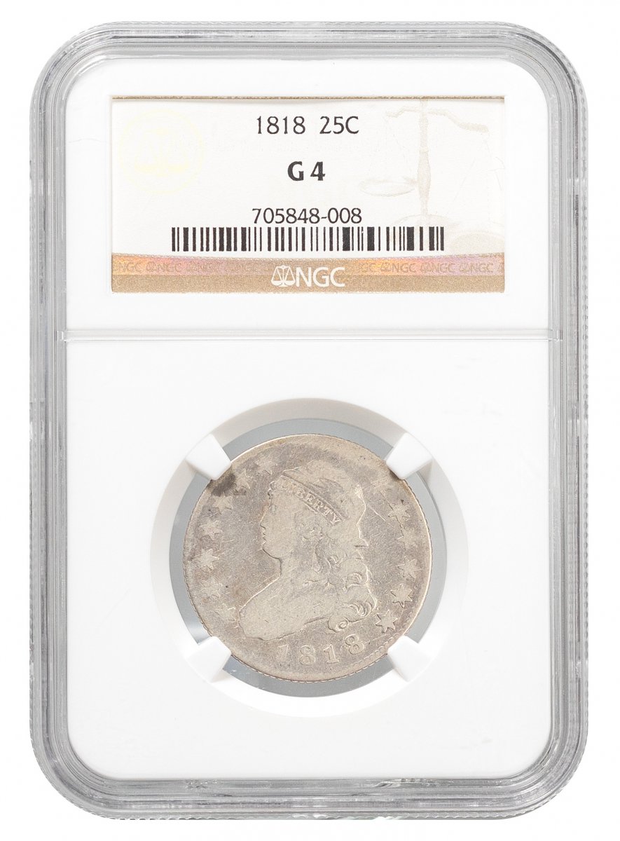 1818-Capped Bust Quarter - Type 1 Large Size