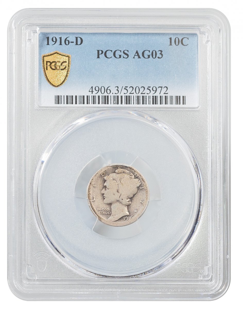 1916-D-Half-Dimes and Dimes – Mercury Dime