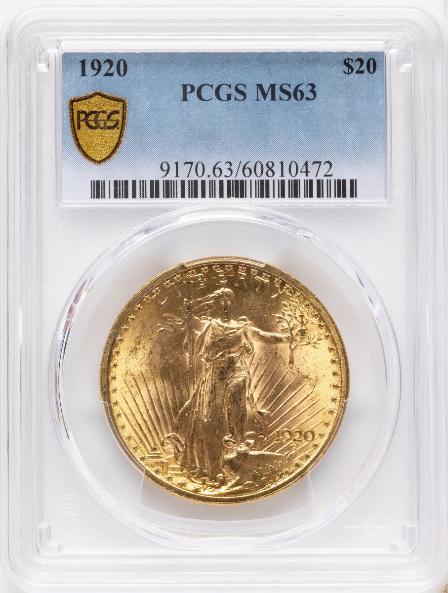 1920 Saint-Gaudens Double Eagles (1920 $20 PCGS Secure)