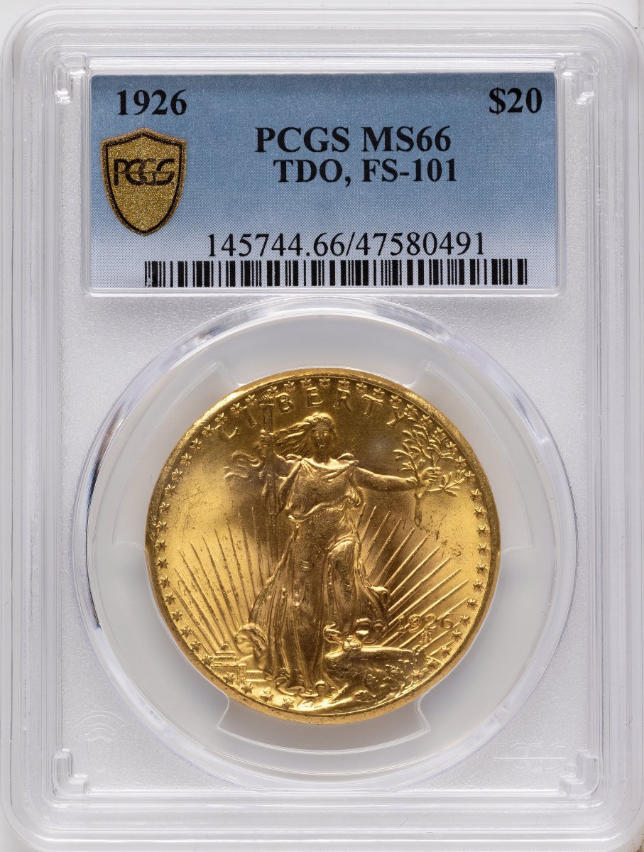 1926 Saint-Gaudens Double Eagles (1926 $20 Tripled Die Obverse, FS-101, MS PCGS Secure)