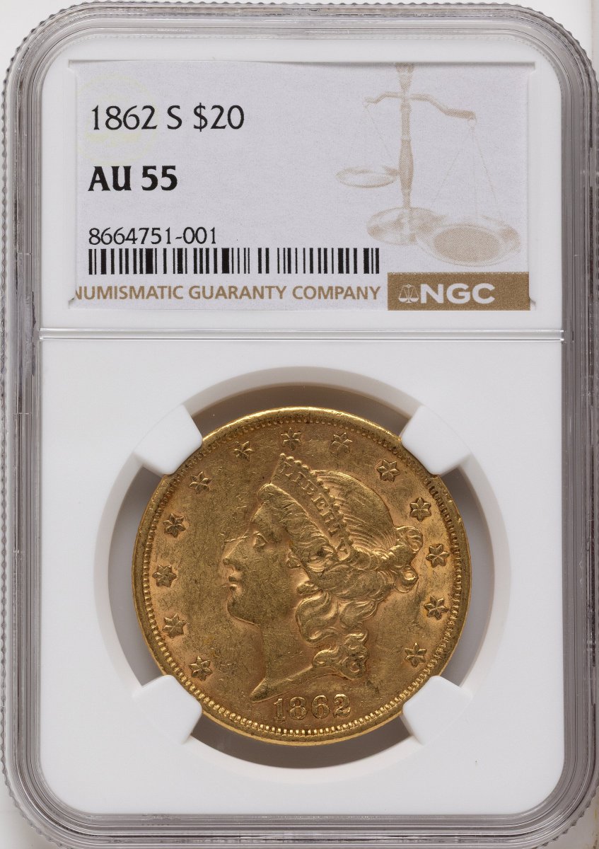1862-S Liberty Double Eagles (1862-S $20)