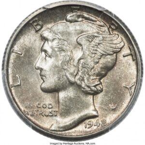 1942/1-D Mercury Dimes (1942/1-D 10C FS-101, FB CAC PCGS Plus)