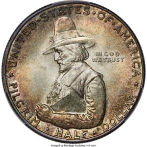 1920 Commemorative Silver (1920 50C Pilgrim, MS CAC CACG Plus)