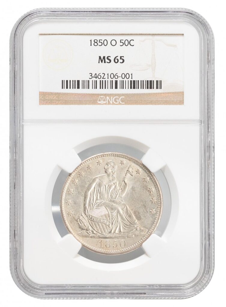 1850-O-Liberty Seated Half Dollar - Type 2 No Motto