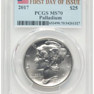 2017 Modern Bullion Coins (2017 Palladium Eagle 1 oz, MS FDI Flag)