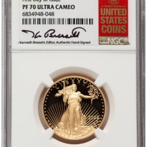 2022-W Modern Bullion Coins (2022-W Proof Gold Eagle 1/2 oz FDI Kenneth Bressett Red Book)