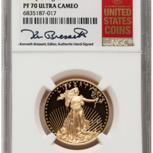 2021-W Modern Bullion Coins (2021-W Type 1 Proof Gold Eagle 1/2 oz Kenneth Bressett Red Book)