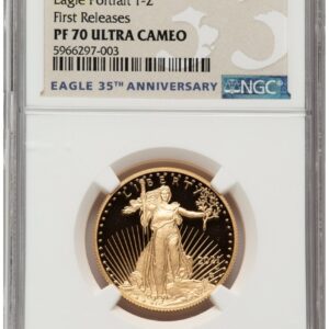 2021-W Modern Bullion Coins (2021-W Type 2 Proof Gold Eagle 1/2 oz FR Eagle 35th Anniversary Label)