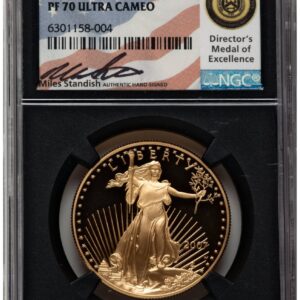 2007-W Modern Bullion Coins (2007-W Proof Gold Eagle 1 oz Miles Standish Blk Core)