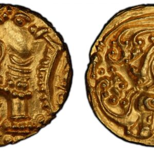 World Coins ("INDIA. Gangas of Talakad. Western Ganga Dynasty. (900-1327) ND AV Gajapti Pagoda. PCGS MS64. 14mm. 3.91gm. Caparisoned elephant standing right / Abstract Garuda bird, resembling floral scrollwork. Friedberg 288; cf. Mitchiner, South I 192-3 (for type); )