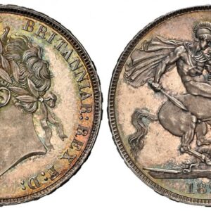 World Coins ("GREAT BRITAIN. George IV. (King, 1820-1830). 1821 AR Crown. NGC MS66. Edge: SECUNDO. GEORGIUS IIII D:G: BRITANNIAR: REX F:D:. Laureate head left / St. George slaying dragon right. KM 680.1. Proof; SCBC-3805; ESC-2310. Please use this link to verify the)