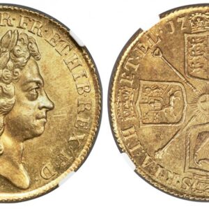 World Coins ("GREAT BRITAIN. George I. 1717 AV Two Guineas. NGC MS63. GEORGIUS · D · G · M · BR · FR · ET · HIB · REX · F · D ·. Laureate head right / BRVN - ET · L · DVX - S · R · I · A · TH - ET · EL ·. Crowned shields in cruciform, sceptres at angles. KM 554; SCBC)