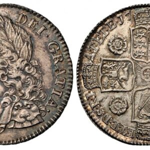 World Coins ("GREAT BRITAIN. George II. (King, 1727-1760). 1743 AR Halfcrown. NGC MS63. GEORGIUS · II · - DEI · GRATIA ·. Older laureate head left / F · D · B · - ET · L · D · S · R · I · - A · T · ET · E · - M · B · F · ET · - H · REX ·. Roses in angles. KM 584.1; E)