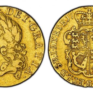 World Coins ("GREAT BRITAIN. George II. (King, 1727-1760). 1759 AV Guinea. PCGS VF35. GEORGIVS · II · DEI · GRATIA ·. Older laureate head left / F · D · B · ET · L · D · S · R · I · A · T · ET · E · - M · B · F · ET · H · REX ·. Crowned 4-fold arms. KM 588; SCBC-3680)