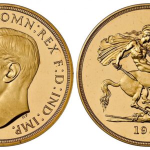 World Coins ("GREAT BRITAIN. George VI. (King, 1936-1952). 1937 AV Five Pounds. NGC PR66UCAM (Ultra Cameo). Head left / St. George slaying the dragon. KM 861; SCBC-4074; W&R-435; Hill F40; Fr.-409. From a mintage of just 5,001. Please use this link to verify the NG)